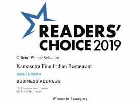 Toronto Star Readers Choice Winner Award 2019